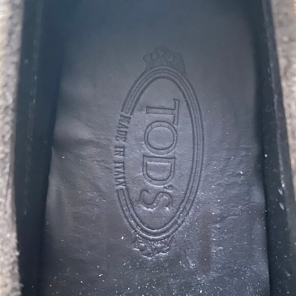 TOD’S Charcoal Suede Gommino Loafers – Size 13.5 (Made in Italy) - Picture 5 of 5